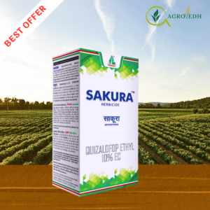 Dhanuka Sakura Quizalofop Ethyl 10% EC selective herbicide for grassy weed control in soybean cotton and groundnut crops